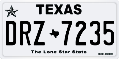 TX license plate DRZ7235