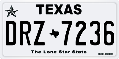 TX license plate DRZ7236