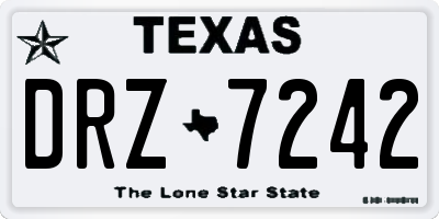TX license plate DRZ7242