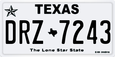 TX license plate DRZ7243
