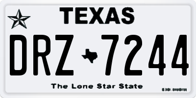 TX license plate DRZ7244