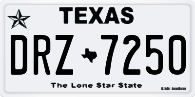 TX license plate DRZ7250