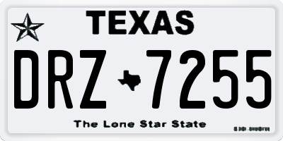 TX license plate DRZ7255