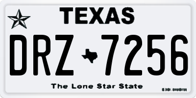 TX license plate DRZ7256