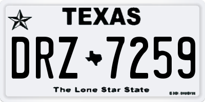TX license plate DRZ7259
