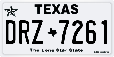 TX license plate DRZ7261
