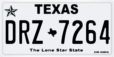 TX license plate DRZ7264