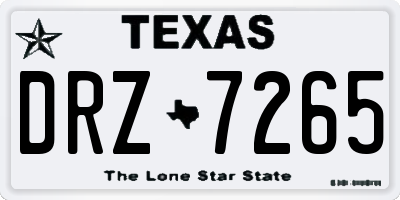 TX license plate DRZ7265
