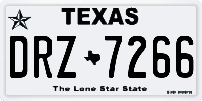 TX license plate DRZ7266