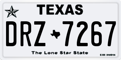 TX license plate DRZ7267