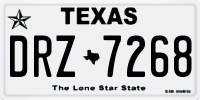 TX license plate DRZ7268