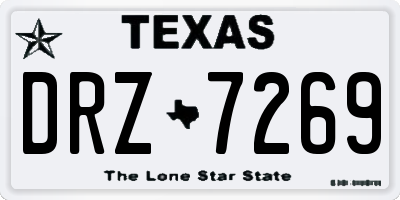 TX license plate DRZ7269