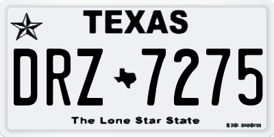 TX license plate DRZ7275