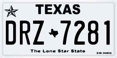 TX license plate DRZ7281