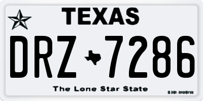 TX license plate DRZ7286