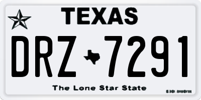 TX license plate DRZ7291
