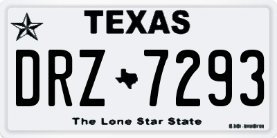 TX license plate DRZ7293