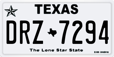 TX license plate DRZ7294