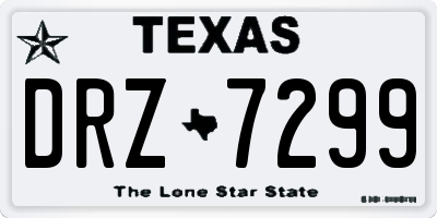 TX license plate DRZ7299
