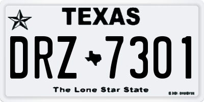 TX license plate DRZ7301