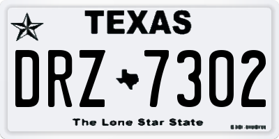 TX license plate DRZ7302