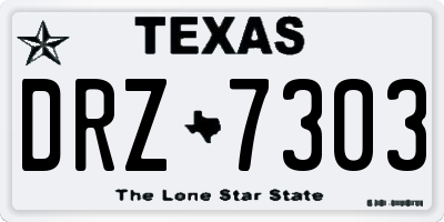 TX license plate DRZ7303