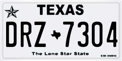 TX license plate DRZ7304