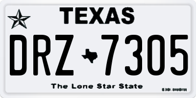 TX license plate DRZ7305