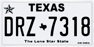 TX license plate DRZ7318