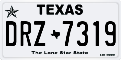 TX license plate DRZ7319