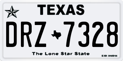 TX license plate DRZ7328
