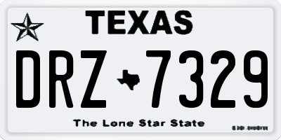 TX license plate DRZ7329