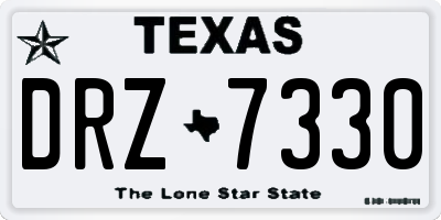 TX license plate DRZ7330