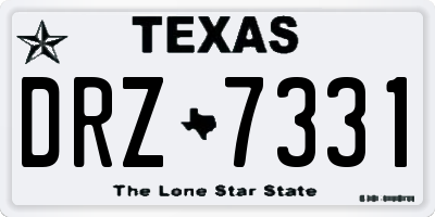 TX license plate DRZ7331