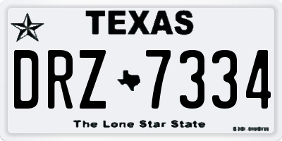 TX license plate DRZ7334