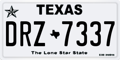 TX license plate DRZ7337