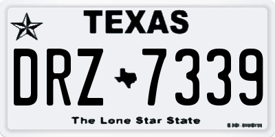TX license plate DRZ7339