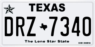 TX license plate DRZ7340