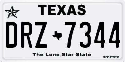 TX license plate DRZ7344