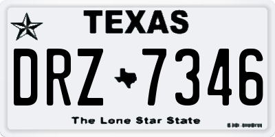 TX license plate DRZ7346