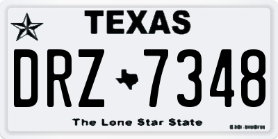 TX license plate DRZ7348