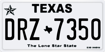 TX license plate DRZ7350