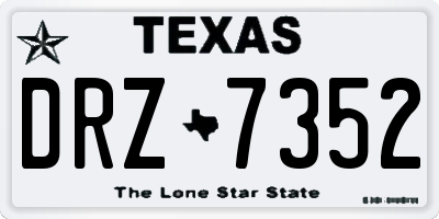 TX license plate DRZ7352