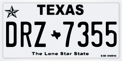 TX license plate DRZ7355