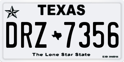 TX license plate DRZ7356
