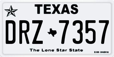 TX license plate DRZ7357