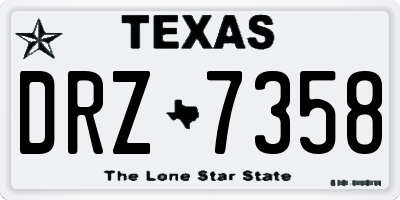 TX license plate DRZ7358