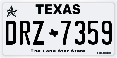 TX license plate DRZ7359