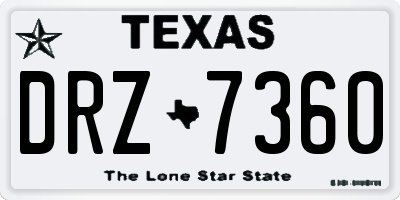 TX license plate DRZ7360