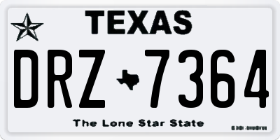 TX license plate DRZ7364
